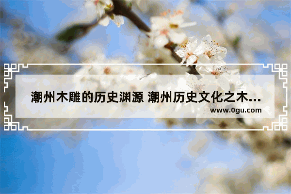 潮州木雕的历史渊源 潮州历史文化之木雕作品