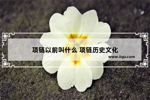 项链以前叫什么 项链历史文化
