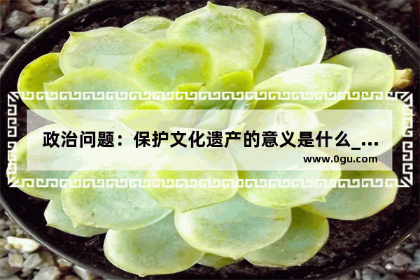 政治问题：保护文化遗产的意义是什么_非物质文化遗产如何理解？有哪些内容？怎么区别