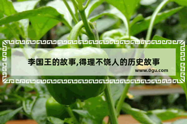 李国王的故事,得理不饶人的历史故事