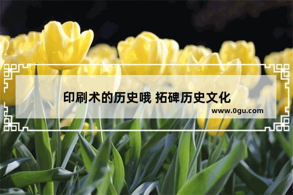 印刷术的历史哦 拓碑历史文化