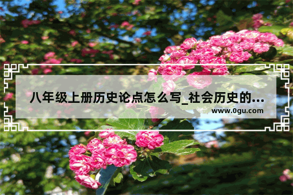 八年级上册历史论点怎么写_社会历史的决定性基础分论点