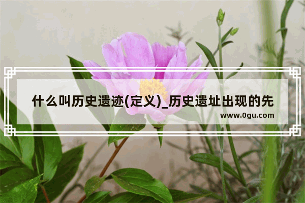 什么叫历史遗迹(定义)_历史遗址出现的先后顺序