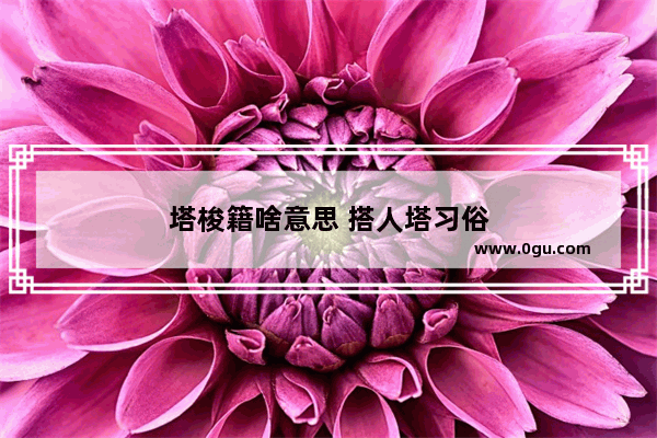 塔梭籍啥意思 搭人塔习俗