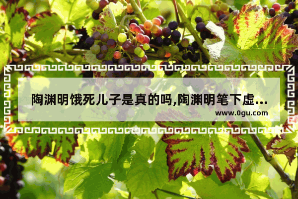 陶渊明饿死儿子是真的吗,陶渊明笔下虚构的历史人物