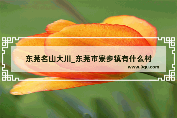 东莞名山大川_东莞市寮步镇有什么村