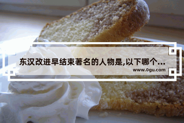 东汉改进早结束著名的人物是,以下哪个历史人物不是东汉