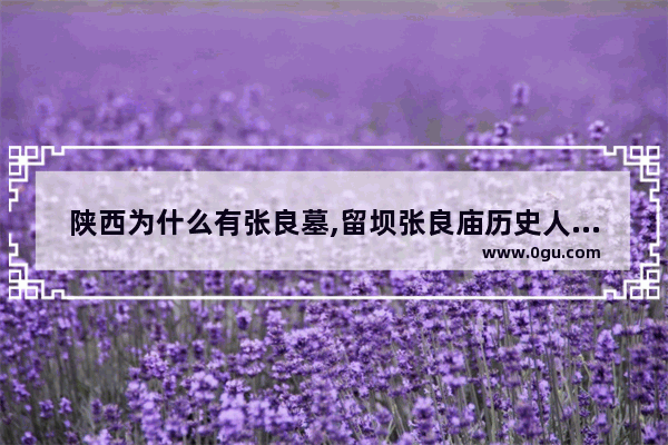 陕西为什么有张良墓,留坝张良庙历史人物简介