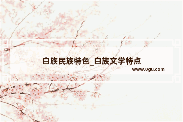 白族民族特色_白族文学特点