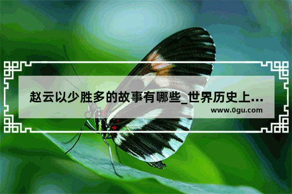 赵云以少胜多的故事有哪些_世界历史上有哪些以少胜多的著名战绩