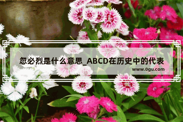 忽必烈是什么意思_ABCD在历史中的代表时间