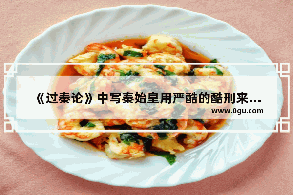 《过秦论》中写秦始皇用严酷的酷刑来奴役天下百姓的句子是什么 中国历史上奴隶废