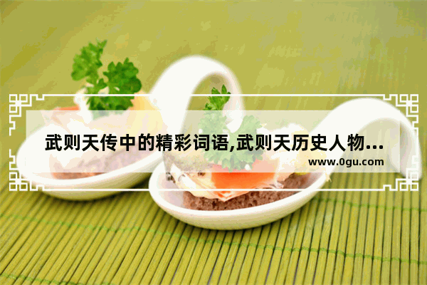 武则天传中的精彩词语,武则天历史人物讲解词汇