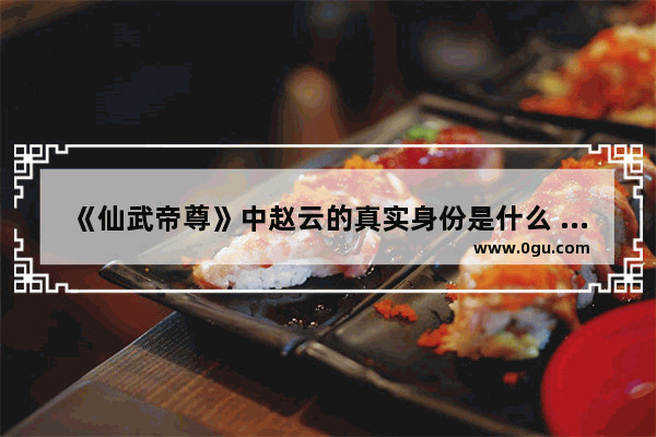 《仙武帝尊》中赵云的真实身份是什么 赵云的来历和历史故事