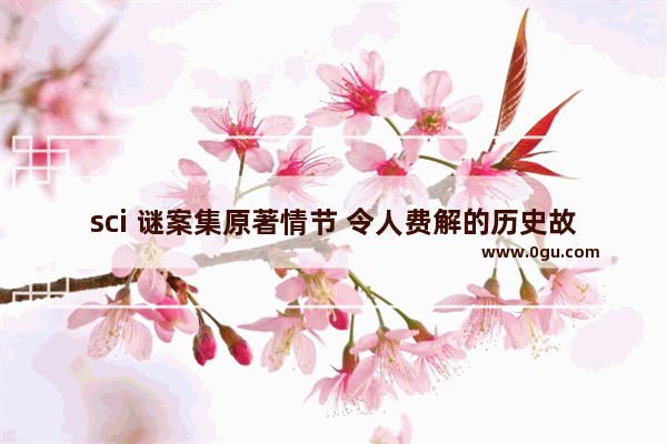 sci 谜案集原著情节 令人费解的历史故事