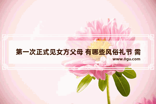 第一次正式见女方父母 有哪些风俗礼节 需要送些什么 女方父母的习俗