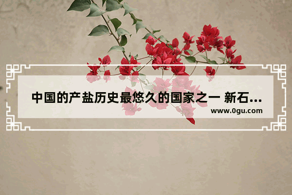 中国的产盐历史最悠久的国家之一 新石器时代,食用盐在中国历史