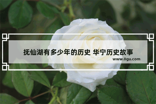 抚仙湖有多少年的历史 华宁历史故事