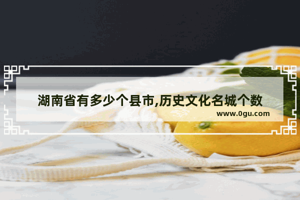 湖南省有多少个县市,历史文化名城个数