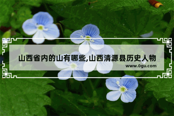 山西省内的山有哪些,山西清源县历史人物