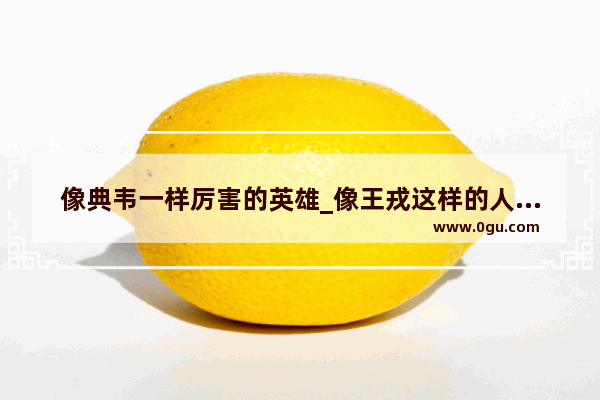 像典韦一样厉害的英雄_像王戎这样的人还有哪些