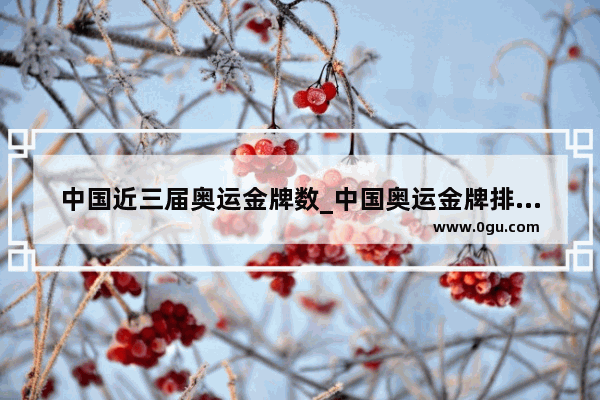 中国近三届奥运金牌数_中国奥运金牌排第一共有几届