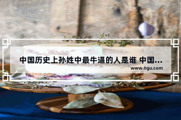 中国历史上孙姓中最牛逼的人是谁 中国历史上最牛的皇帝