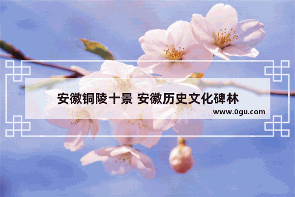 安徽铜陵十景 安徽历史文化碑林