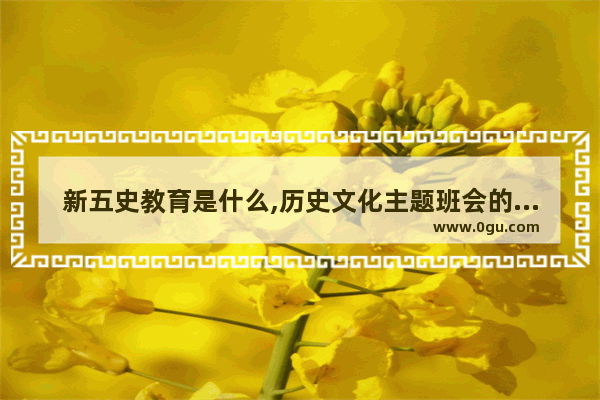 新五史教育是什么,历史文化主题班会的名字