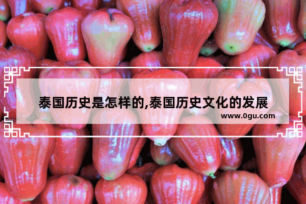 泰国历史是怎样的,泰国历史文化的发展