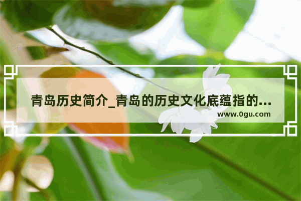 青岛历史简介_青岛的历史文化底蕴指的是什么