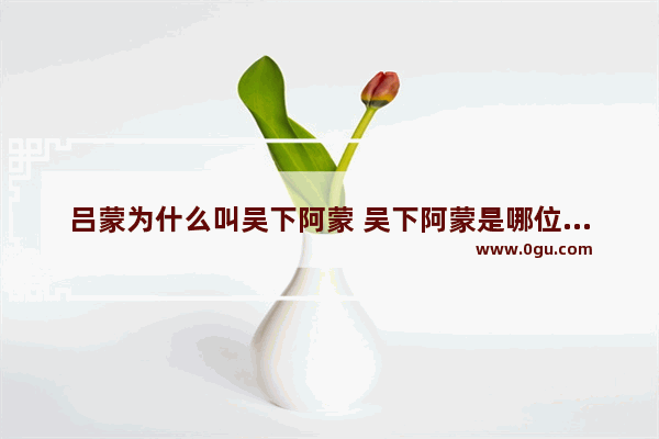 吕蒙为什么叫吴下阿蒙 吴下阿蒙是哪位历史人物