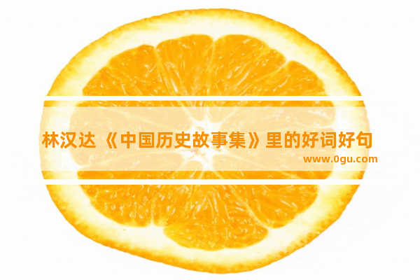 林汉达 《中国历史故事集》里的好词好句 在线等 林汉达历史故事集好词