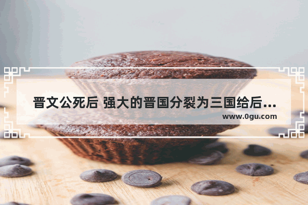 晋文公死后 强大的晋国分裂为三国给后人一个什么样的历史教训 历史故事见微知著