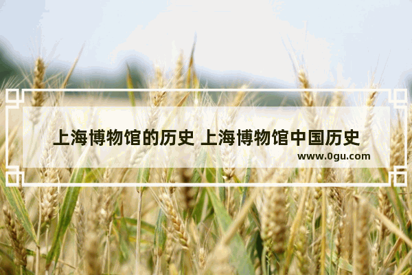 上海博物馆的历史 上海博物馆中国历史