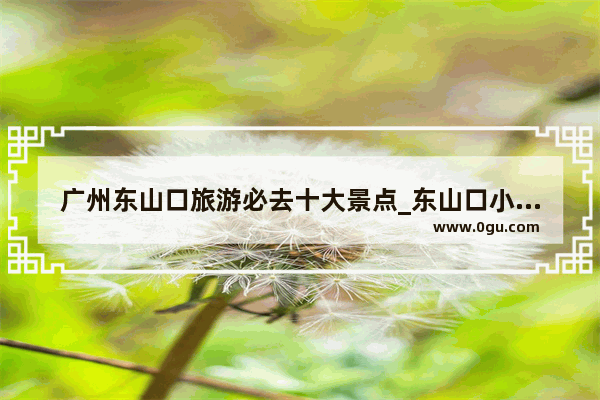 广州东山口旅游必去十大景点_东山口小洋楼历史故事