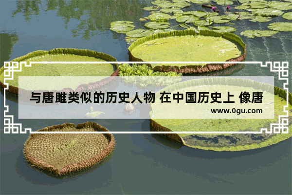 与唐雎类似的历史人物 在中国历史上 像唐雎这样