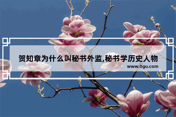贺知章为什么叫秘书外监,秘书学历史人物