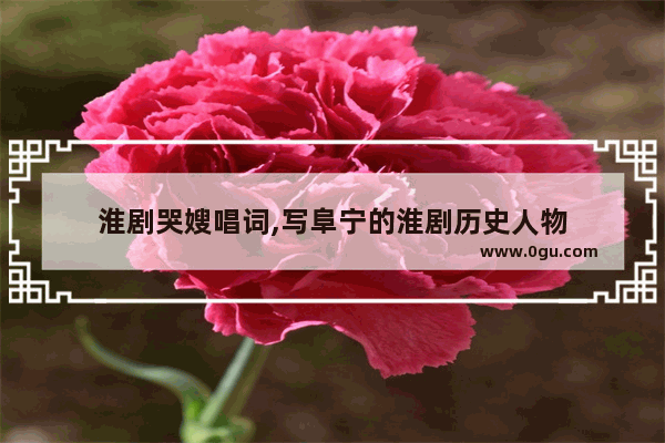 淮剧哭嫂唱词,写阜宁的淮剧历史人物