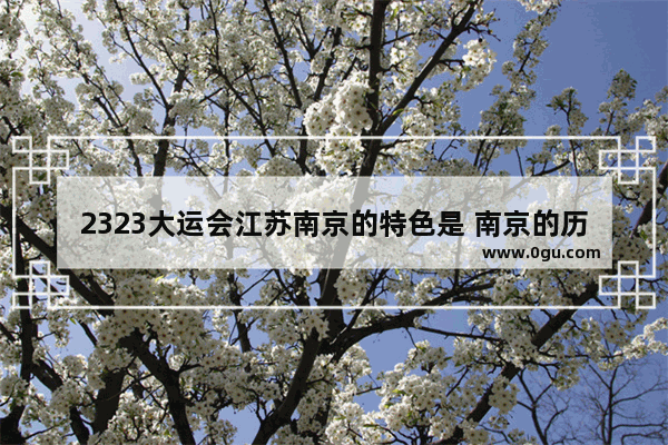 2323大运会江苏南京的特色是 南京的历史文化名称