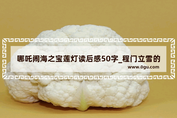哪吒闹海之宝莲灯读后感50字_程门立雪的典故50字左右