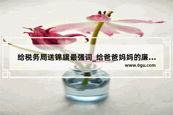 给税务局送锦旗最强词_给爸爸妈妈的廉洁家书400字