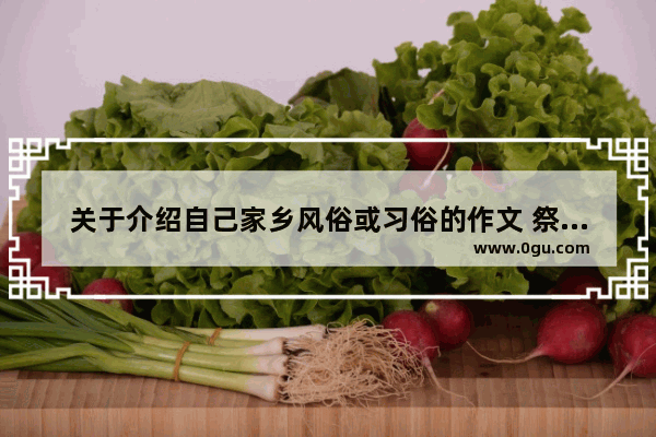 关于介绍自己家乡风俗或习俗的作文 祭祖的习俗日记