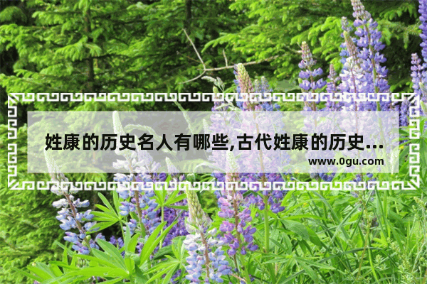 姓康的历史名人有哪些,古代姓康的历史人物