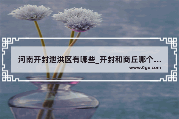 河南开封泄洪区有哪些_开封和商丘哪个城市文化厚重