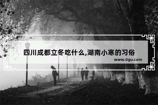 四川成都立冬吃什么,湖南小寒的习俗