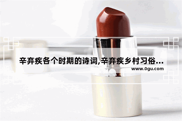 辛弃疾各个时期的诗词,辛弃疾乡村习俗诗词