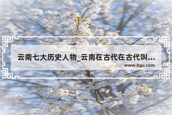 云南七大历史人物_云南在古代在古代叫什么 云南这一名称又是从何时出现