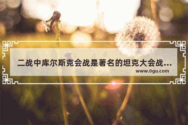 二战中库尔斯克会战是著名的坦克大会战 其深远的影响是什么,世界历史坦克大战