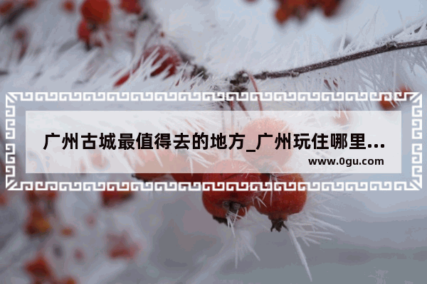 广州古城最值得去的地方_广州玩住哪里最合适